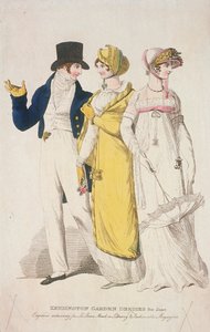 जून, c1810 के लिए केंसिंग्टन गार्डन के कपड़े