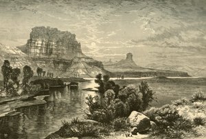 ग्रीन रिवर की चट्टानें, 1874। द्वारा डब्ल्यू रॉबर्ट्स