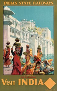 भारत, उदयपुर &39;, भारतीय राज्य रेलवे का विज्ञापन पोस्टर (रंगीन लिथोग्राफ) पर जाएँ द्वारा डब्लूएस बायलिटी