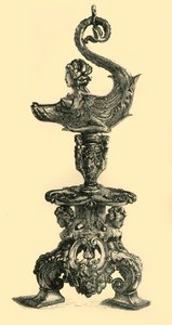 स्फिंक्स जैसे समुद्री जीव के रूप में लैंप, c1510-1530, 1881। द्वारा डब्ल्यूडब्ल्यू मैककार्टी