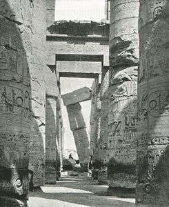 हाइपोस्टाइल हॉल के स्तंभ, कर्नाक, मिस्र, 1895।