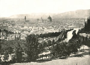 इटली के फ्लोरेंस शहर का पैनोरमा, 1895। द्वारा डब्ल्यू एंड एस लिमिटेड