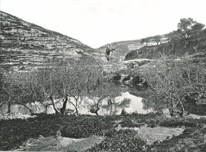 पूल ऑफ़ सिलोआम, यरुशलम, फिलिस्तीन, 1895। द्वारा डब्ल्यू एंड एस लिमिटेड