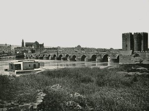 रोमन पुल, कॉर्डोबा, स्पेन, 1895।