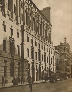 इमारतें न्यू लंदन के मूरगेट स्ट्रीट में प्रतिनिधि, c1935।