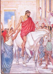 इस भीड़ ने 1930 के दशक की द स्टोरी ऑफ़ ग्रीस से ज़ोर से प्रशंसा, चित्रण के साथ उन्हें सलाम किया द्वारा वाल्टर क्रेन