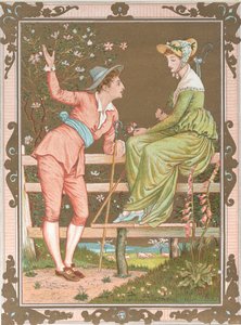 वेलेंटाइन, 1876। द्वारा वाल्टर क्रेन