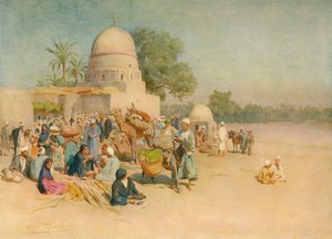 रेगिस्तान के किनारे पर एक बाजार, c1905, 1912 द्वारा वाल्टर फ्रेडरिक रूफ टाइंडेल