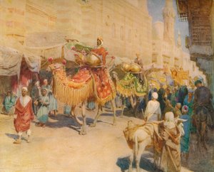 एक अरब वेडिंग बारात, c1905, 1912 द्वारा वाल्टर फ्रेडरिक रूफ टाइंडेल