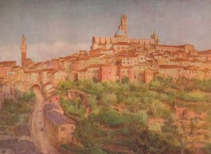 सिएना: ए टाउन ऑन ए हिल, c1900 1913 द्वारा वाल्टर फ्रेडरिक रूफ टाइंडेल