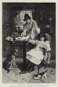 नाश्ता खत्म, अनुग्रह कहा जाता है (उत्कीर्णन)