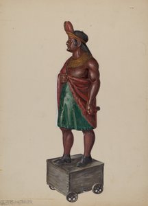 सिगार स्टोर इंडियन, सी. 1936. द्वारा वाल्टर होचस्ट्रैसर