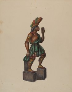 सिगार स्टोर इंडियन, सी. 1936. द्वारा वाल्टर होचस्ट्रैसर
