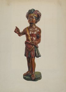 सिगार स्टोर इंडियन, सी. 1940. द्वारा वाल्टर होचस्ट्रैसर
