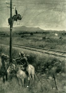 1902 में टेलीग्राफ के तारों को काटने के अधिनियम में बोअर्स पकड़े गए द्वारा कैक्सटन पब्लिशिंग कंपनी