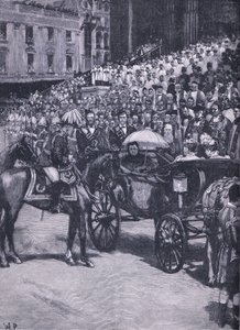 द डायमंड जुबली: सेंट पॉल कैथेड्रल में धन्यवाद, इंग्लैंड के कैसल्स हिस्ट्री, 1900 से चित्रण