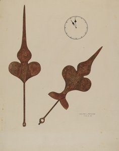 चर्च क्लॉक हैंड्स, 1938।