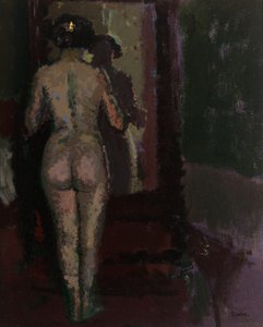 मिरर पर नग्न, सैली, c.1907-09 (कैनवास पर तेल)