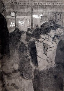 ओल्ड बेडफोर्ड (पेन, स्याही और बोर्ड पर धोना) द्वारा वाल्टर रिचर्ड सिकर्ट