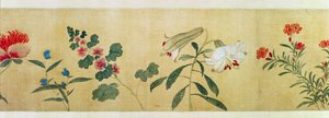 1562 के "हंड्रेड फ्लावर्स" के एक हैंडक्राॅल से फूलों का विवरण द्वारा वैंग गु जियांग