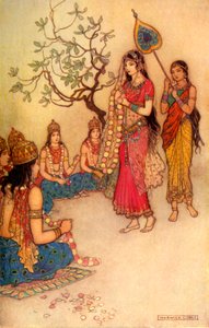 'दमयंती एक पति का चयन', 1913। द्वारा वारविक गोबल
