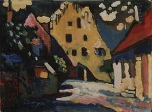 Murnau। कैसल यार्ड, 1908 द्वारा वासिली कैंडिंस्की