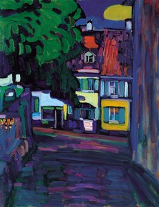 मर्नौ, ओबरमार्क में मकान, 1908 द्वारा Wassily Kandinsky