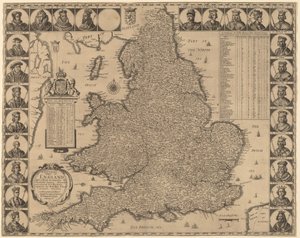 इंग्लैंड का एक नया और सटीक मैप द्वारा Wenceslaus Hollar