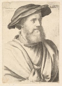 1646 में हंस होल्बिन के बाद एक दाढ़ी वाला आदमी। द्वारा Wenceslaus Hollar