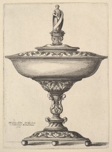 बॉल फीट के साथ एक विस्तृत कप, 1646। द्वारा Wenceslaus Hollar