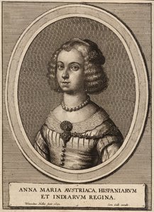 अन्ना मारिया, स्पेन की रानी द्वारा Wenceslaus Hollar