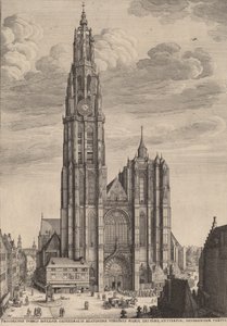 एंटवर्प कैथेड्रल, 1649। द्वारा Wenceslaus Hollar