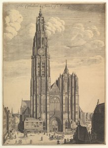 एंटवर्प कैथेड्रल Prospectvs Tvrris कैथेड्रल, 1649। द्वारा Wenceslaus Hollar