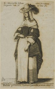 एंटवर्प महिला द्वारा Wenceslaus Hollar