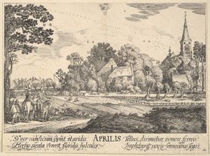 अप्रैल, 1628-29। द्वारा Wenceslaus Hollar