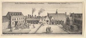 उत्तर से अरुंडेल हाउस, 1646। द्वारा Wenceslaus Hollar