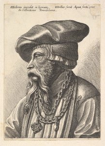 चेन हार के साथ दाढ़ी वाले, 1647। द्वारा Wenceslaus Hollar