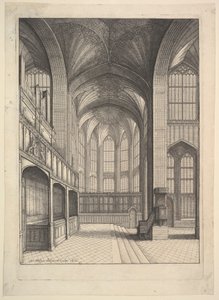 सेंट जॉर्जेस चैपल, विंडसर में चैपल। द्वारा Wenceslaus Hollar