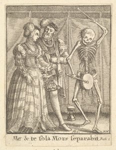 ब्राइडल जोड़ी, डांस ऑफ़ डेथ, 1651 से। द्वारा Wenceslaus Hollar