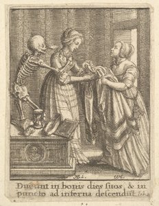 दुल्हन, 1651 के नृत्य से। द्वारा Wenceslaus Hollar