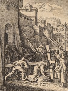 क्रूस को उठाना। द्वारा Wenceslaus Hollar