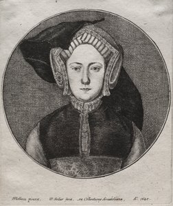 1647 की आरागॉन की कैथरीन। द्वारा Wenceslaus Hollar