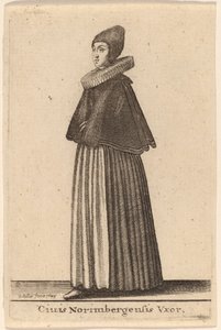 नूर्नबर्ग के एक नागरिक की पत्नी द्वारा Wenceslaus Hollar