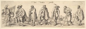 भिखारी गिल्ड सात भिखारी, 1630। द्वारा Wenceslaus Hollar