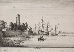 Dordrecht। द्वारा Wenceslaus Hollar