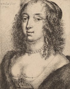 डचेस ऑफ लेनोक्स, 1645। द्वारा Wenceslaus Hollar
