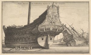 डच ईस्ट इंडीमैन, 1647। द्वारा Wenceslaus Hollar