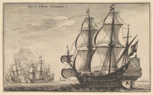 डच युद्धपोत डच युद्धपोत, 1647। द्वारा Wenceslaus Hollar