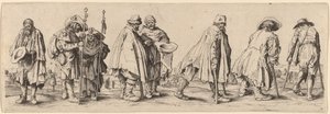 आठ भिखारी। द्वारा Wenceslaus Hollar
