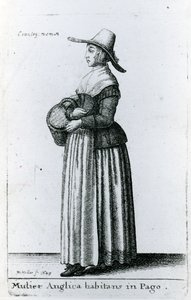 अंग्रेजी देश महिला, 1643 द्वारा Wenceslaus Hollar